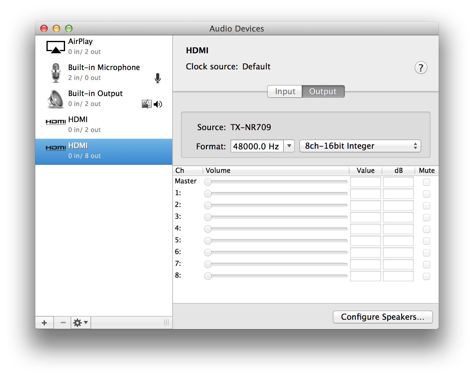 no sound in hdmi to mac pro